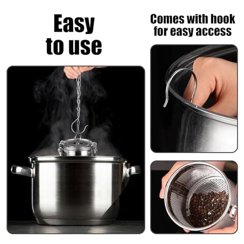 1 filtre à épices en acier inoxydable, filtre à thé, passoire à épices, sac à épices, adapté pour la cuisine et pour infuser du thé, des épices, des feuilles de thé ou des herbes, etc.