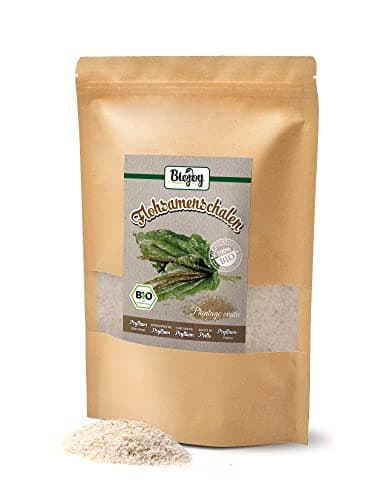 Biojoy Enveloppes de psyllium BIO (500 g), 99% de Pureté, Psyllium husk (Plantago psyllium)