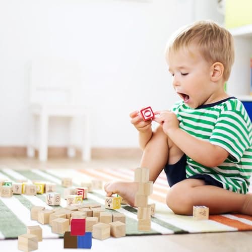 100 Cube Bois, 2x2x2CM Cube en Bois Vierges, Cube Bois Enfant de pin Naturel, Blocs de Bois pour L'artisanat, la Décoration, la Peinture, les Puzzles