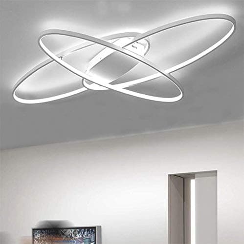 minifair Plafonniers LED de salon Luminaires à intensité variable Plafonnier encastré avec éclairage de plafond télécommandé, lustre design ovale chic moderne