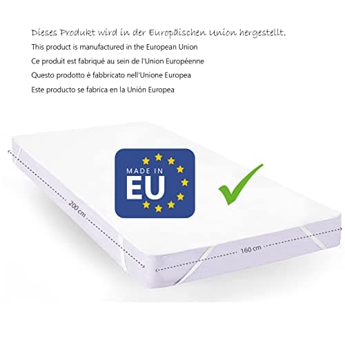 Twillie – Protège-Matelas 160 x 200 Imperméable avec 4 Bandes Élastiques – Certifié Oeko Tex® - Ultra Fin, Ultra Résistant, Ultra Doux – Alèse 100% Jersey - Respirant et Absorbant, Fabriqué en Europe