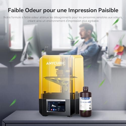 ANYCUBIC ABS-Like Resin Pro 2 pour Imprimante 3D LCD, Haute Précision et Faible Odeur, Résine Photopolymère UV 405nm, Compatible LCD/DLP (Gris, 1kg)