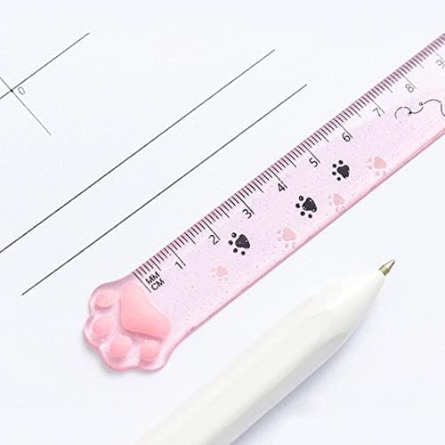 2 Pcs Règle Chat Chat Griffe Règle Dessin École École Papeterie Bureau Durable Processed