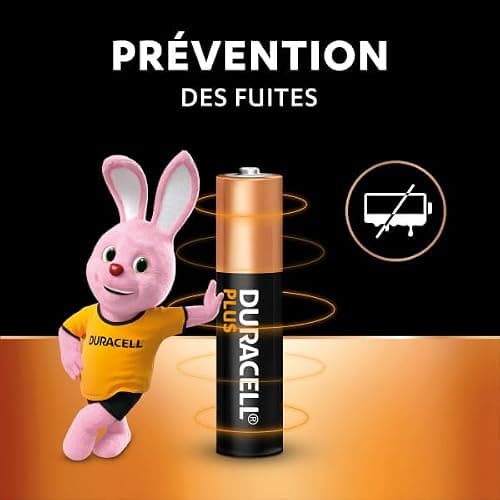 Duracell Plus Piles AAA (lot de 12) - Alcalines 1,5V - Jusqu’à 100% plus longtemps - Idéales pour les appareils du quotidien - Emballage 0% plastique - Conservation 10 ans - LR03 MN2400