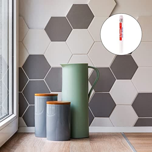Stylo de Carrelage Blanc, 6 PièCes Stylos à Joints Blanc, Stylos à Coulis de RéParation de Carrelage Pour Joints de Carrelage de Cuisine Et Salle de Bain Marqueur de RéParation Pour Carrelage