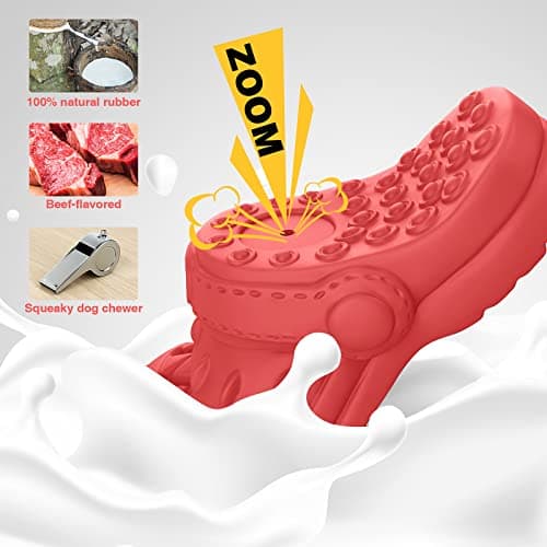 RUXAN Jouet à Mâcher Indestructible pour Chien - Résistant Jouet Chien de Nettoyage des Dents en Caoutchouc - Grincer Interactif Jouet pour Petits Moyens Grande Chiens