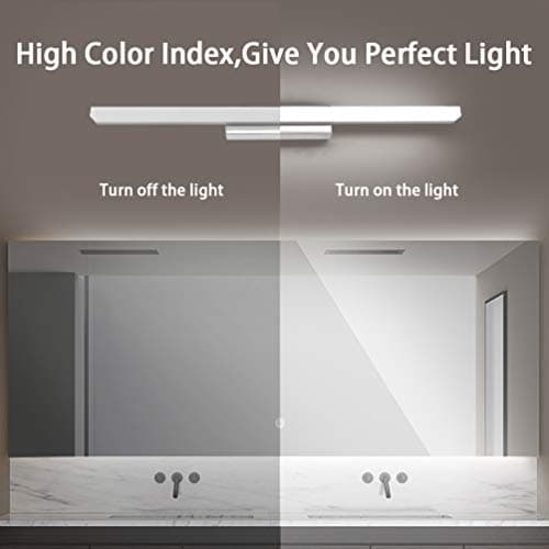 Klighten Lampe Miroir LED salle de Bains 14W 60cm, IP44 Lumiere Salle de Bain Miroir Moderne, Applique Murale Salle de Bain, 110-240V, 910 Lumen, Blanc Froid 6000K