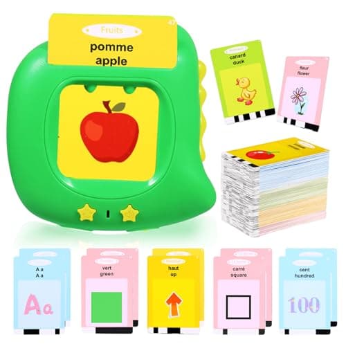 Cartes Flash Parlantes Français 384 Mots Jouet Enfants 2 3 4 5 Ans Jeu Educatif Jeux Apprentissage pour Apprendre à Parler Carte Alphabet Chiffres Couleurs Carte Educative Flash en Francais