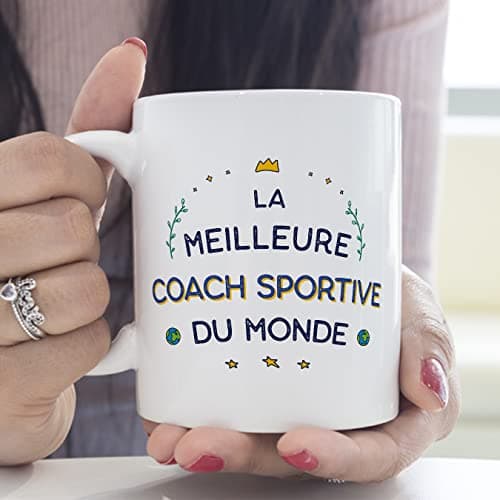 Mugffins Tasses pour COACH SPORTIVE - En Français - Cadeau original pour COACH SPORTIVE femme - Meilleur du Monde - 11 oz / 330 ml