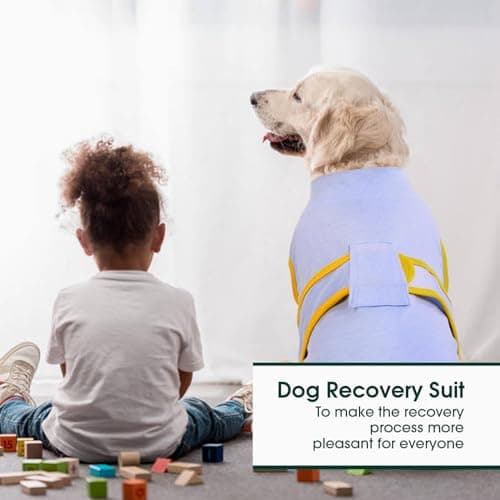 Kuoser Combinaison de récupération pour Chien pour Petite Moyenne Grande Taille, Protecteur de plaie Abdominale, maladie de la Peau de Chat, Chiot après Une opération chirurgicale