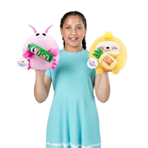 Snackles, Series 2, Sloth (Dole, Pineapple), Plush Toy, Cuddly Squishy Comfort Plush with License Snack Brand Accessory, Small (20 cm), Brown Box, (Sloth)