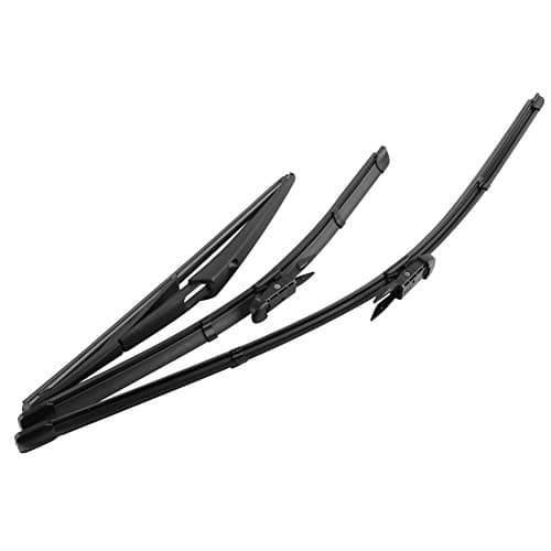 Elerose pour balai d'essuie-glace qashqai 3Pcs Ensemble D'essuie-glaces Avant et Arrière 2 Lames D'essuie-glace Avant et 1 Lame D'essuie-glace Arrière