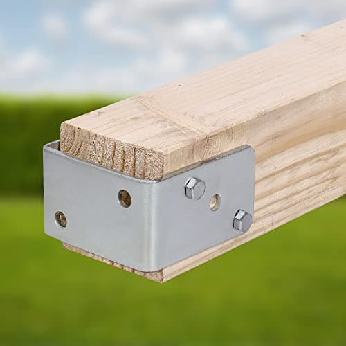 KOTARBAU® Support de poteau en U à visser 50 mm, galvanisé à chaud, la solution parfaite pour assembler différents éléments, argenté