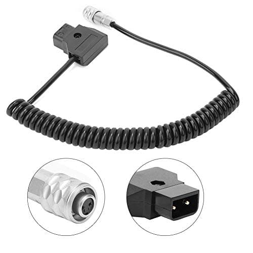Cordon d'alimentation de la caméra, câble CC à 4K 2 Broches Pièces de Rechange pour caméra Blackmagic Pocket Cinema 4K / Gold Mount V Mount Battery P Tap