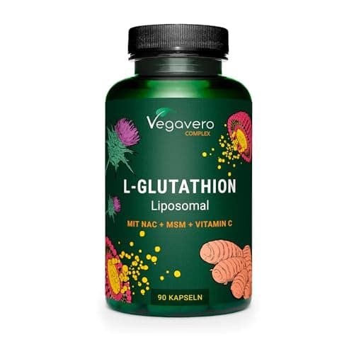 GLUTATHION Liposomal & Réduit PureWayTM- G | Avec Précurseurs : NAC, Vitamine C, MSM, Glycine | Antioxydant + Anti age + Immunité | 90 Gélules | Vegan & Sans Additifs | Vegavero®