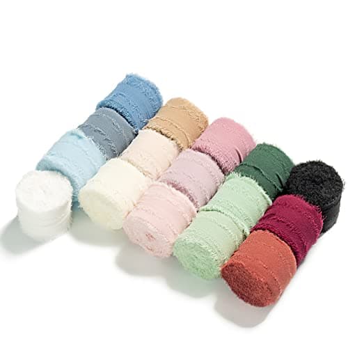CHUQING Lot de 3 Rouleaux 3,8 cm x 6 m Ruban Cadeau vin Rouge foncé pour Mariage, Festival, Bordeaux, Emballage Cadeau, Ruban Mousseline de Soie, Bouquet de Fleurs Rouge foncé, Invitation Mariage