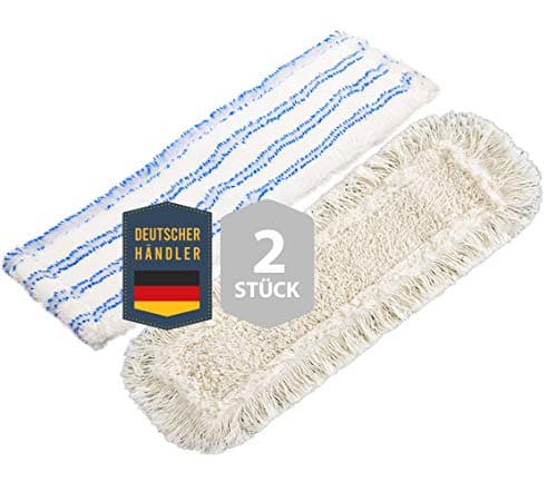 Housse de Remplacement pour Housses de vadrouille Ensemble Double Pack pour Porte-vadrouille Pliable de 40 cm, en Microfibre et Coton tels Que parquet stratifié, parquet, Chiffon à carrelage