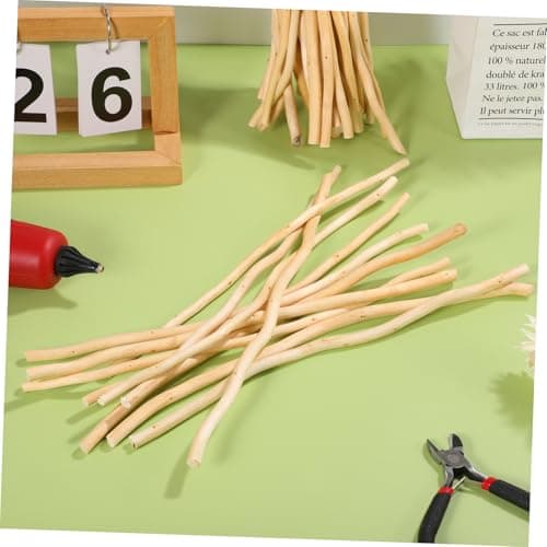 OKUMEYR 50 Pièces Branches Sèches Naturelles Brindilles D'artisanat Fausses Brindilles Branches Artificielles Journaux Bâtons De Popsicle pour L'artisanat Brindille Artificielle Bois