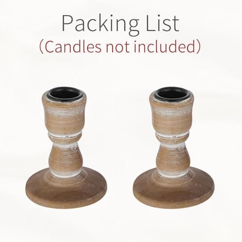 Inweder Bougeoir Bois pour Chandeliers Bugeoirs: 2 pcs Bougeoirs Rustiques Porte Bougie en Bois Bougeoir Mariage pour Centre de Table Mariage Evénement Noël ou Décoration de la Maison