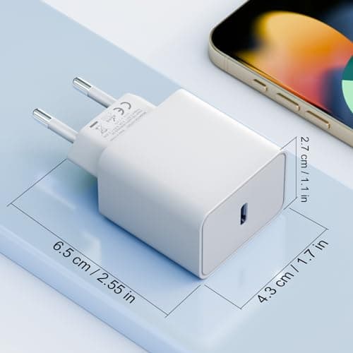 Lot de 2 pour Chargeur Rapide iPhone, 20W PD USB-C Prise Secteur avec 2m Câble USB C vers Lightning pour iPhone 14/14 pro/13/13 Pro/13 Pro Max/13 Min