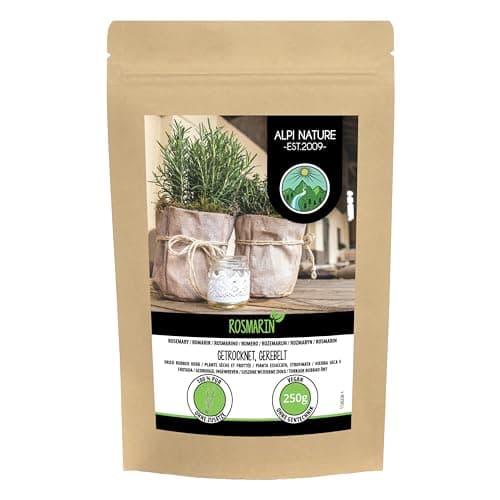 Romarin séché (250g), 100% pur et naturel pour les mélanges d'épices et le thé au romarin