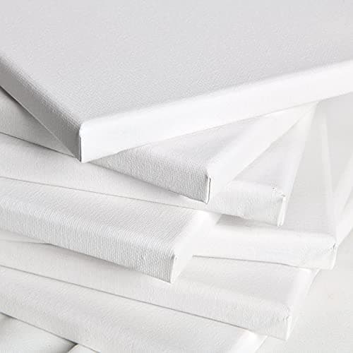 Artina Set de 5 Canvas Toile Peinture 40x40 cm – Tableau Peinture Châssis Entoilés en Bois FSC© – Tableau Toile a Peindre Blanche 100% Coton 280g/m2 – Toiles à Peindre Stable Toile Blanche Akademie