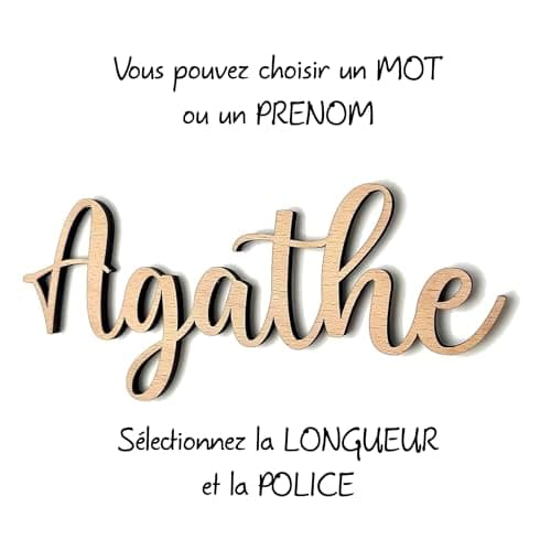 Prénom en bois personnalisé, décoration murale pour chambre enfant bébé, cadeau naissance baptême, prénom porte chambre d'enfant, mot en bois, lettres bois