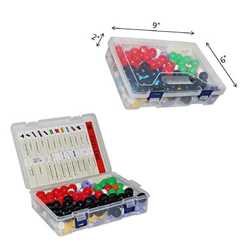 LINKTOR Kit de Modèle Moléculaire de Chimie (444 pièces) pour étudiant ou Enseignant pour l'apprentissage de la Chimie Organique et inorganique modèle de Structure Chimique Un Ensemble de fullerène
