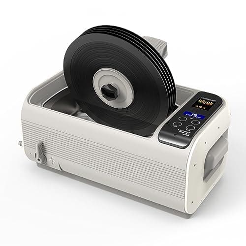 LifeBasis 6L Nettoyeur Ultrasons pour Vinyles 300W Ultrasonic Record Cleaner avec 0-15 Min Minuterie Réglable et Chauffage pour Disque Vinyle Circuits Imprimés Équipement de Laboratoire