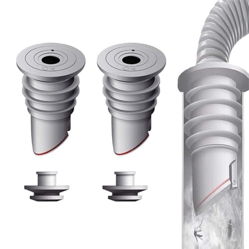 WISIRENT Joint de Tuyau de Machine à Laver, 2 Pièces 35-40mm Gris Bouchon Anti Odeur Machine à Laver Bouchon D'Étanchéité de Tuyau D'Évacuation, Joint de Tuyau de Vidange Déodorant pour Domestique