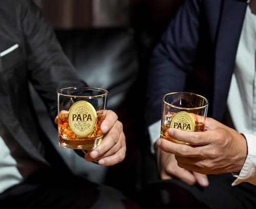 CROWNLY CRYSTAL® Cadeau Anniversaire Papa Cadeau Personnalisé Verre A Whisky Cadeau Homme Cadeau Pour Papa Verre Whisky Personnalisé Cadeau Papa Cadeau Fete Des Peres Idee Cadeau Homme Original