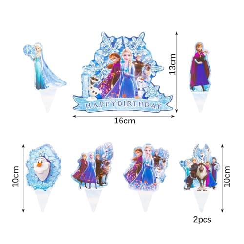 13 PCS Princesse Cake Topper FEIEQILAI-Cartoon Decoration Gateau Anniversaire Décoration de gâteau d'anniversaire Cartoon Anime Cake Topper Fille Décoration Gateau Anniversaire