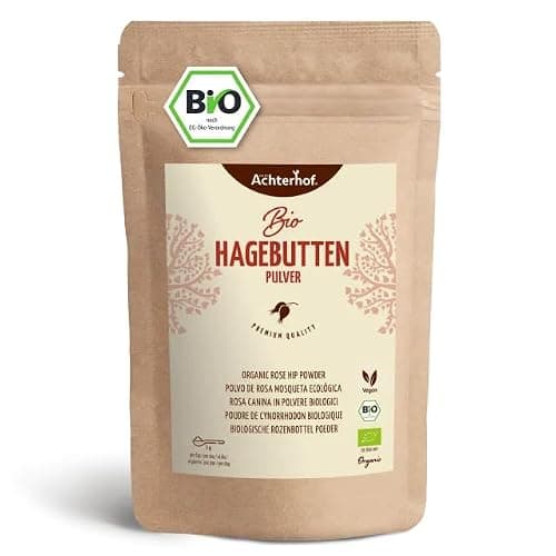 Cynorrhodon en poudre biologique (1000g) | églantines entières | 100% poudre d'églantine originale biologique en qualité crudités