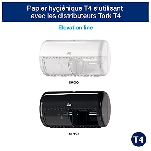 Tork 120776 Papier toilette universel / Compatible avec le système T4 / 2 plis / lot de 30 (30 x 400 feuilles)