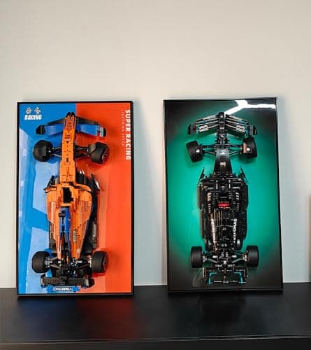 WETCEAOM Tableau d'affichage Mural pour Lego Technic Mercedes AMG F1 W14 E Race Car 42171, Panneau Mural pour Lego Les Amateurs, Taille : 75x45 cm(sans modèle)