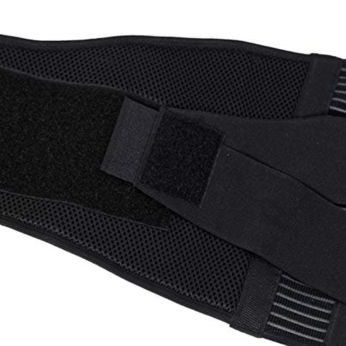 NEOtech Care Ceinture lombaire avec sangles de compression doubles - Support bas du dos EXTRA-LARGE (25CM de haut) - Bande soutien posture (Noire, Taille M)