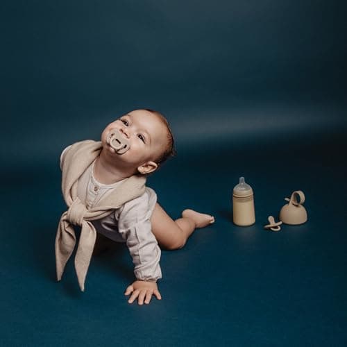 Suavinex, Sucette Tout Silicone, pour Bébé 6/18 Mois, avec Tétine Symétrique SX Pro, Réversible, Super Douce et Souple, Idéal pour Dormir, Respecte le Développement Buccodentaire, Irish Cream