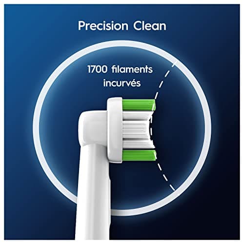 Oral-B Pro Precision Clean Brossettes De Rechange Pour Les Brosses Électriques Pour Adultes Sauf iO/Pulsonic, Embouts Ronds Pour Éliminer Plus De Plaque, Nettoyage En Profondeur, Lot De 8 Têtes