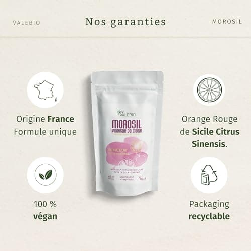 Morosil ® + vinaigre de cidre | Contrôle du poids, brûle graisse, digestion & régulation de la glycémie | 60 gélules gastro-résistantes | Valebio
