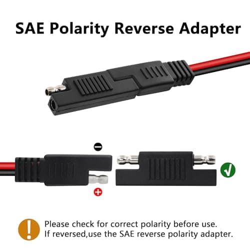 GELRHONR Adaptateur SAE vers allume-cigare avec interrupteur, prise allume-cigare de voiture 12 V vers SAE 2 broches Quick Release - Câble de charge avec fusible 15 A pour voitures, motos, RV-6,5