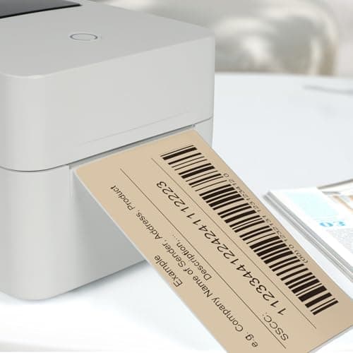 FINDAT Brun Étiquette Thermique 4 X 6 Étiquette d'expédition Autocollantes Rectangle Imperméable Imprimante Etiqueteuse Adhésives Thermiques pour Adresses Codes-Barres Bureau Logos 250 Pièces