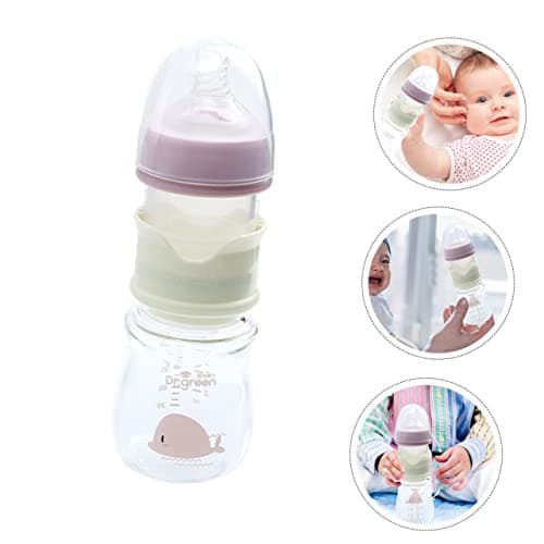 ibasenice Biberon Bébé Bouteilles Bébé Bouteilles Bébé En Verre De Lait Sucette Bébé Biberon Bébé Portable De Lait Enfant En Bas Âge De