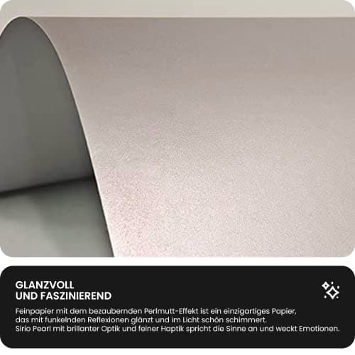 Netuno 10x feuilles de carton crème nacré 230g A4 210x297mm Sirio Pearl Oyster Shell papier de haute qualité pour mariage anniversaire Noël invitations diplômes cartes de vœux scrapbooking bricolage