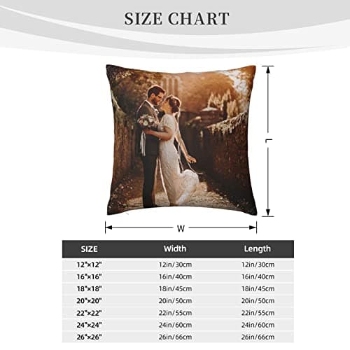 Coussin Personnalisé avec Photo 30x30cm,Personnalisé Oreiller à avec Image/Texte,pour Fille Garcon Anniversaire Noël Saint Valentin Cadeau Les Deux côtés Peuvent Avoir des Designs différents