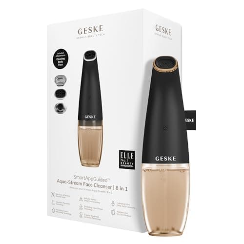 GESKE Nettoyant visage Aqua-Stream | 8 en 1 | Nettoyage des pores | Prévention impuretés | Extraction points noirs | Réduit rougeurs et sècheresse