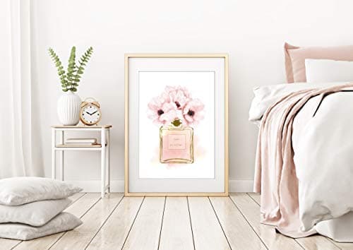 Artpin® Lot de 6 affiches murales élégantes pour salon, SANS CADRE! format A4 pour chambre - motif Coco Rose W2