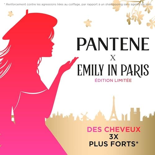 Pantene x Emily in Paris Repair & Protect Shampoing Sérum Édition Limitée 250ml. Nourrit les Cheveux Secs et Abîmés. Enrichi en Nutriments Pro-V et en Peptides de Collagène