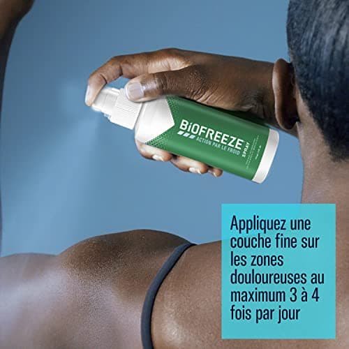 Biofreeze Lot de 1 Roll-On 89ml, 1 Spray 118ml & 1 Tube 118 ml Action per le Froid - Soulage les douleurs musculaires et articulaires