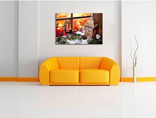 Rebord de la fenêtre de Noël Photo sur Toile |Taille: 60x40 cm| Peinture Murale | Art Print | prêt Couvert