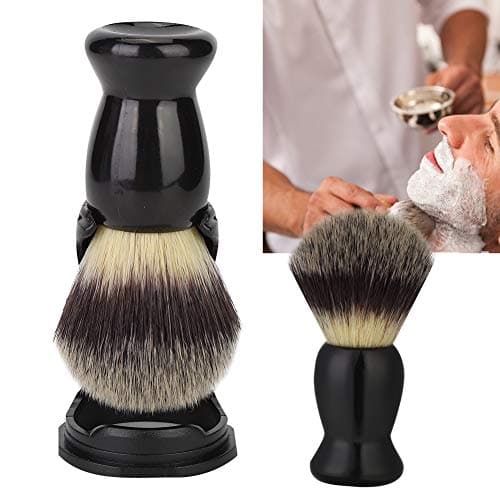Support de Brosse de Rasage, ANGGREK 1 Support de Brosse à Barbe Noir Professionnel Outil de Rasage Support de Brosse de Rasage léger pour la Maison personnelle(Beard Brush + Holder)